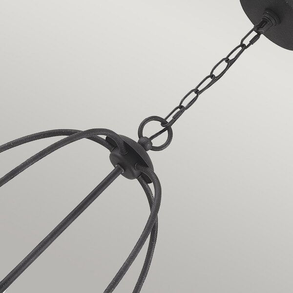 QUOIZEL Candelabru Bradbury, 5 becuri, gri, reglabil, Gri, Camera de zi / sufragerie, Metal