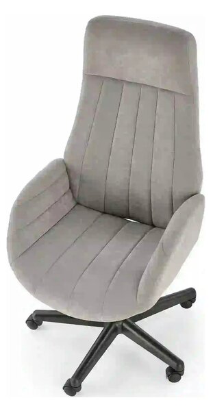 Scaun birou HARPER, gri/negru, stofa clasica/metal, 62x70x113/123 cm