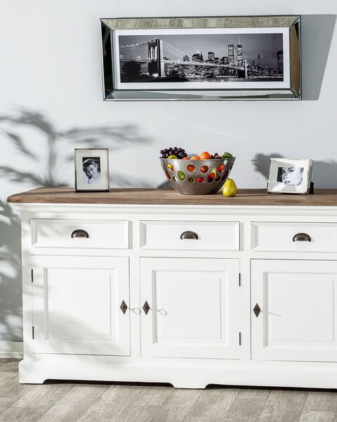 Comodă Brighton 180x55x95cm white / grey