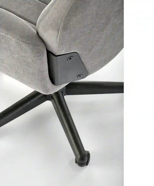 Scaun birou HARPER, gri/negru, stofa clasica/metal, 62x70x113/123 cm