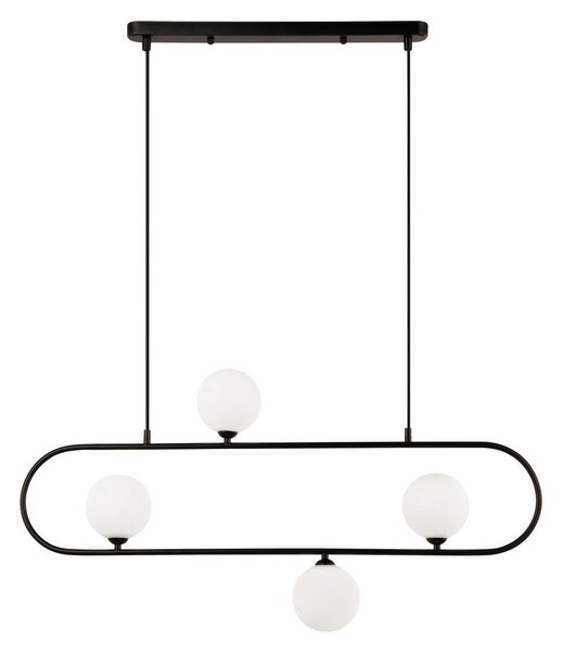 Viokef Fancy lampă suspendată, 4 becuri, reglabil, Negru, Camera de zi / sufragerie, Metal