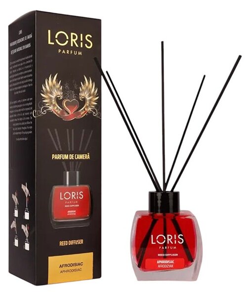Sticluta cu odorizant lichid si betisoare, 125 ml, Loris Afrodisiac