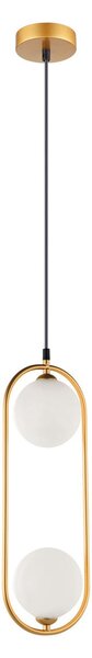 Viokef Fancy lampă suspendată, 2 becuri, auriu, reglabil, Auriu / Alamă, Camera de zi / sufragerie, Metal