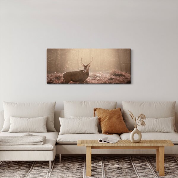 Tablou - Cerb în pădure (120x50 cm)
