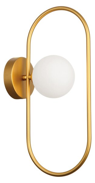 Viokef Fancy aplică abajur de sticlă auriu, reglabil, Auriu / Alamă, Camera de zi / sufragerie, Metal