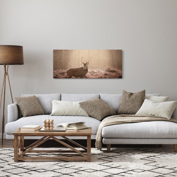 Tablou - Cerb în pădure (120x50 cm)