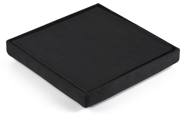Taburet pliabil negru ZAREX VELVET L