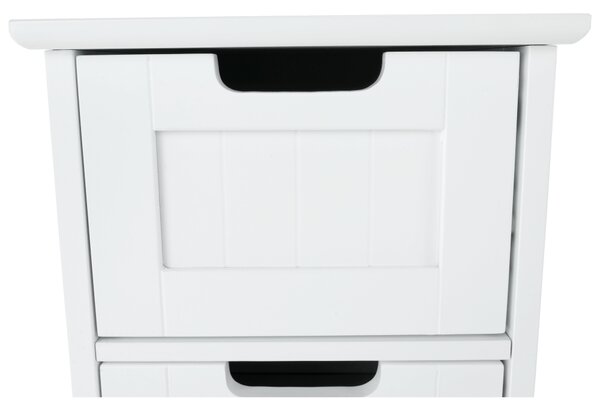 KONDELA Comodă cu 4-sertare, alb, ATENE TYPUL 7