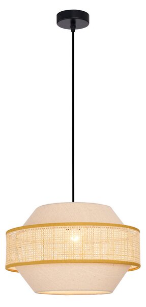 Viokef Suspensie Erica, o singură lumină, Ø 35 cm, reglabil, Lemn, Camera de zi / sufragerie, Lemn