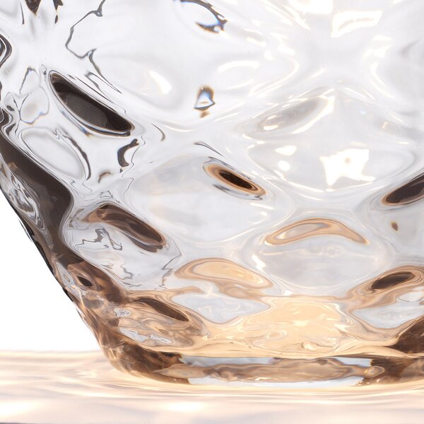 Quintiesse Lampă de masă Samara, Ø 45,7 cm, gri, material textil, sticlă, 2 lumini, Gri, Camera de zi / sufragerie, Sticlă, Design