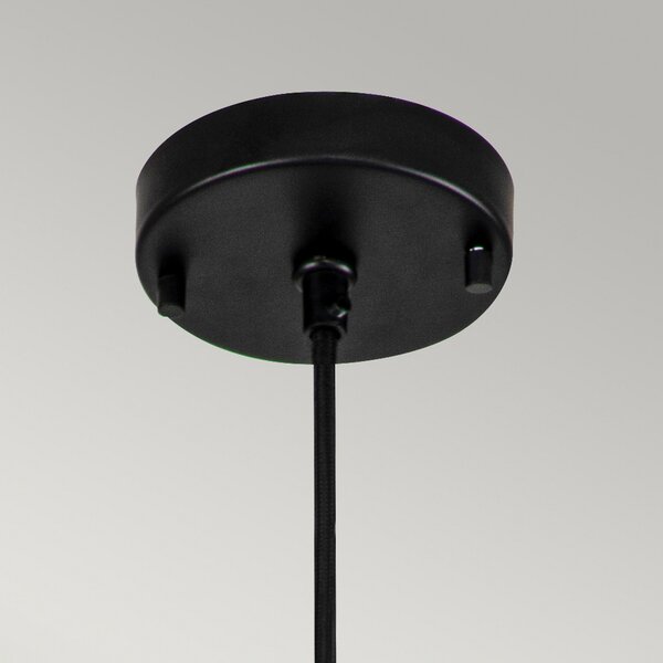 Elstead Lampă suspendată Etoile 1fl Ø 13,3 cm negru mat, reglabil, Negru, Camera de zi / sufragerie, Metal, Modern