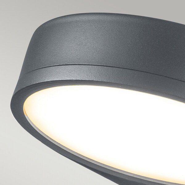 Elstead Zola aplică LED de exterior, oțel inoxidabil gri, Gri, Metal, Modern