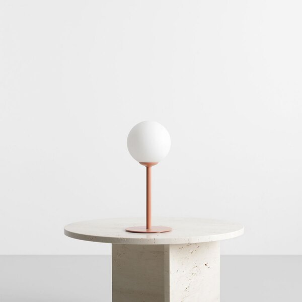 ALDEX Lampa de masă Joel, înălțime 35 cm, coral/alb, Portocaliu, Camera de zi / sufragerie, Metal, Scandinavă