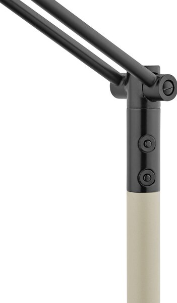 HELL Evolo lampă arc LED, CCT, taupe, reglabil, Bej, Camera de zi / sufragerie, Metal, Modern