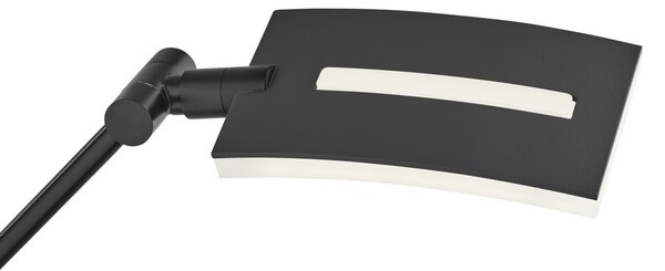 HELL Evolo lampă arc LED, CCT, negru, reglabil, Negru, Camera de zi / sufragerie, Metal, Modern