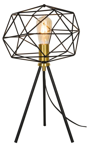 Viokef Komodo lampă de masă din oțel, Negru, Camera de zi / sufragerie, Metal