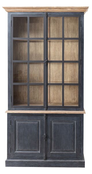 Bufet Gordes 110x46x230 old black & natural