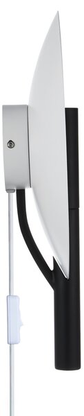 DFTP by Nordlux Aplică de perete Furiko cu întrerupător, negru/alb, Alb, dormitor, Metal, Design