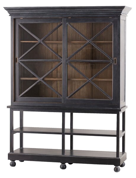 Bufet Rimir 160x50x220 old black & natural
