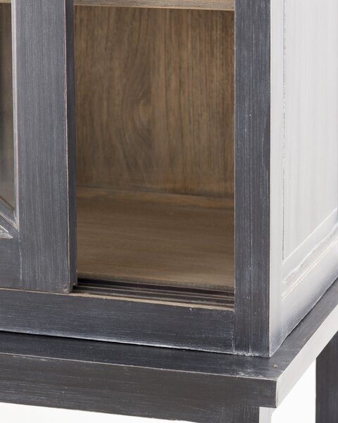 Bufet Rimir 160x50x220 old black & natural