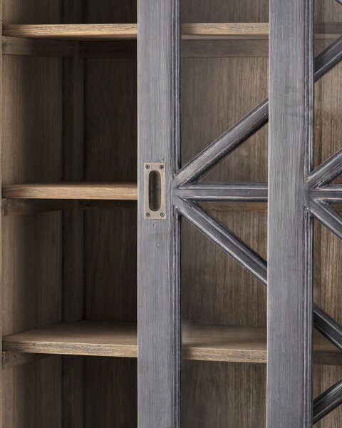 Bufet Rimir 160x50x220 old black & natural