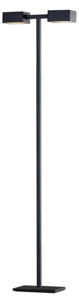 Viokef Nosto lampadar LED din oțel, abajururi basculabile, Negru, Camera de zi / sufragerie, Metal
