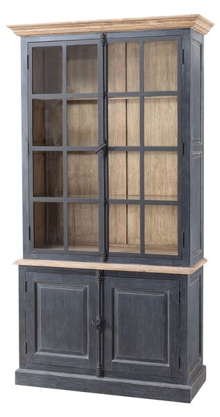 Bufet Gordes 110x46x230 old black & natural