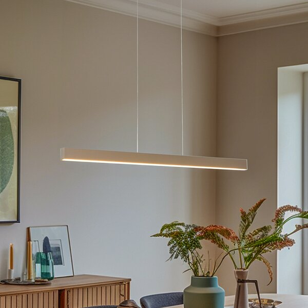 Argon Lampă suspendată LED Broll, alb crem, Alb, Camera de zi / sufragerie, Metal, Modern