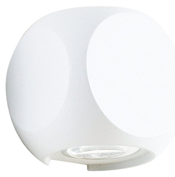Viokef Ballito aplică LED exterior uplight/downlight alb, Alb, Metal, Priză de perete sus / jos
