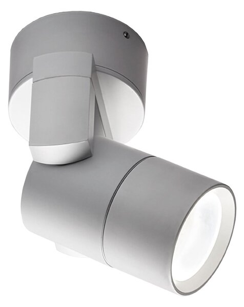 Viokef Skiros reflector perete exterior, IP55, gri, reglabil, Gri, Metal