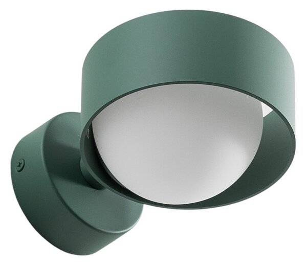 Argon Aplică de perete Mado din sticlă și oțel, verde, reglabil, Verde, Camera de zi / sufragerie, Metal, Viața tânără