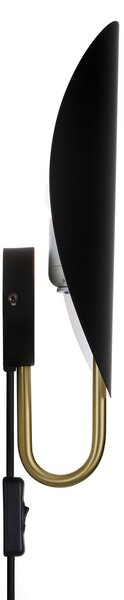 DFTP by Nordlux Aplică de perete Spargo, lumină indirectă, negru/auriu, Negru, Hol, Metal, Design