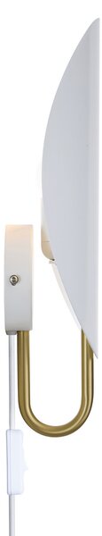 DFTP by Nordlux Aplică de perete Spargo, lumină indirectă, alb/auriu, Alb, Hol, Metal, Design