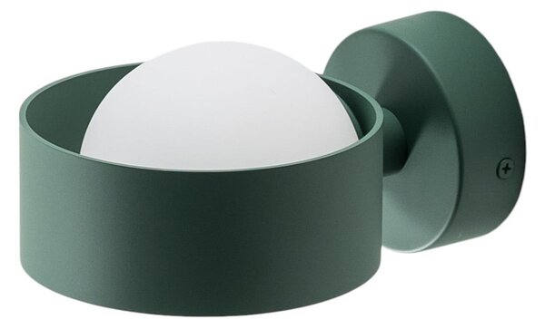 Argon Aplică de perete Mado din sticlă și oțel, verde, reglabil, Verde, Camera de zi / sufragerie, Metal, Viața tânără