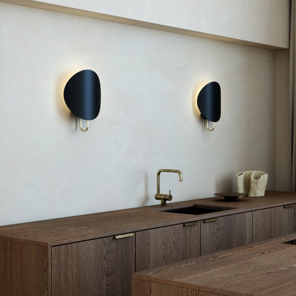 DFTP by Nordlux Aplică de perete Spargo, lumină indirectă, negru/auriu, Negru, Hol, Metal, Design