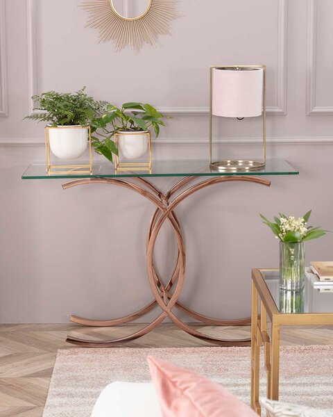 Consolă Chica rose gold 128x40x79cm