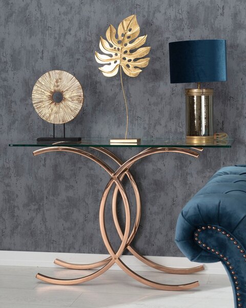 Consolă Chica rose gold 128x40x79cm