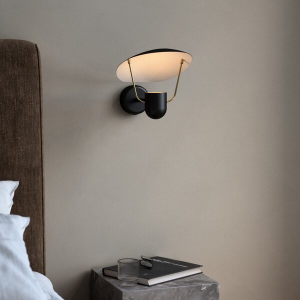 DFTP by Nordlux Fabiola aplică cu comutator negru, Negru, dormitor, Metal, Design