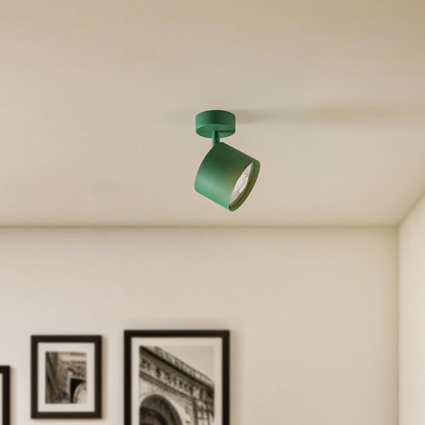 Argon Spot de tavan Chloe, reglabil, verde, metal, GU10, 13,5 cm, reglabil, Verde, Camera de zi / sufragerie, Metal, Modern