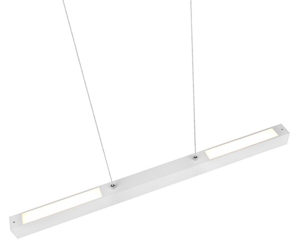 Trio Lighting Paros DUOline lampă suspendată LED grindă, alb mat, reglabil, Alb, Camera de zi / sufragerie, Metal, Modern