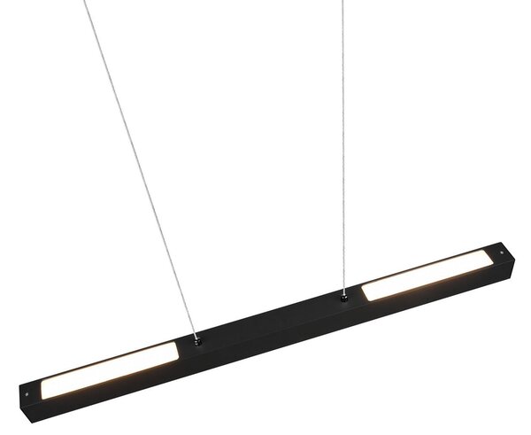 Trio Lighting Paros DUOline lampă suspendată LED, grindă, negru, reglabil, Negru, Camera de zi / sufragerie, Metal, Modern