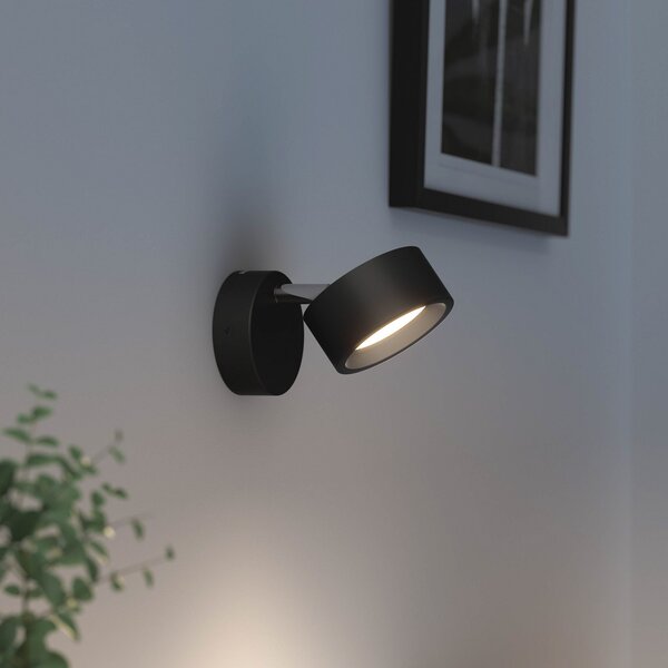 Philips Bracia spot LED tavan 1 bec, negru, Negru, Camera de zi / sufragerie, Metal