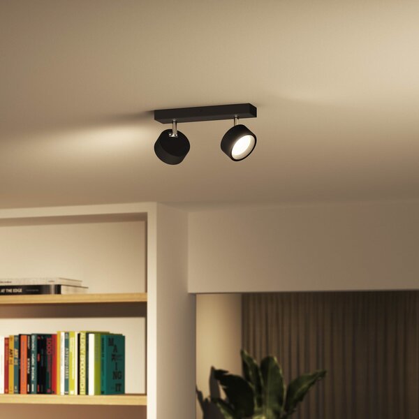 Plafoniere Philips, Bracia, Negru, Camera de zi, Metal, Modern