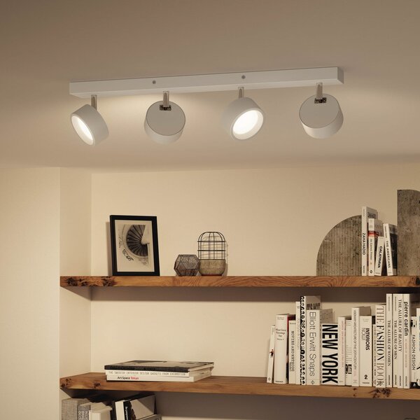 Philips Spot LED Bracia cu 4 becuri, alb, Alb, Camera de zi / sufragerie, Metal, Modern