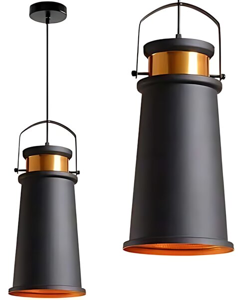 Lampa DE TAVAN ASTI A negru / Auriu