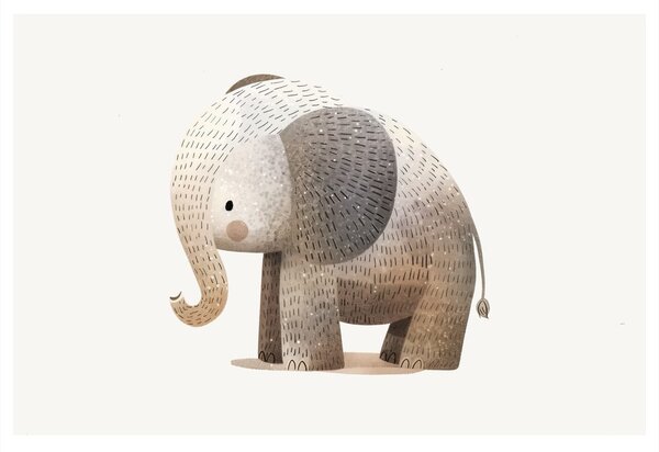 Tablou elefant drăguț pentru copii