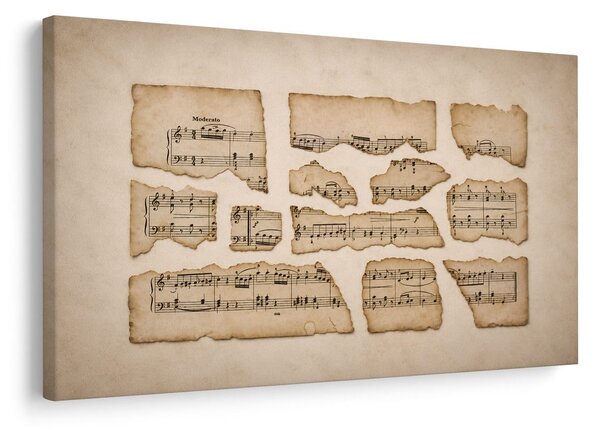 Tablou partituri muzicale vechi