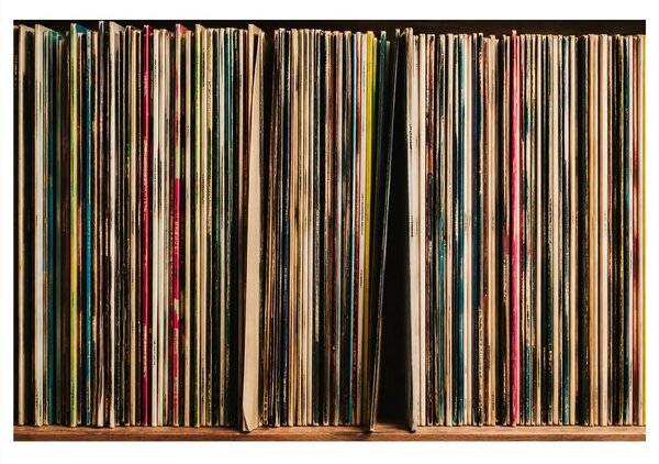 Tablou discuri de vinil retro