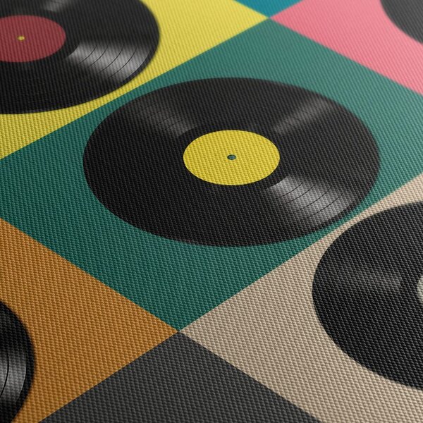 Tablou discuri de vinil retro