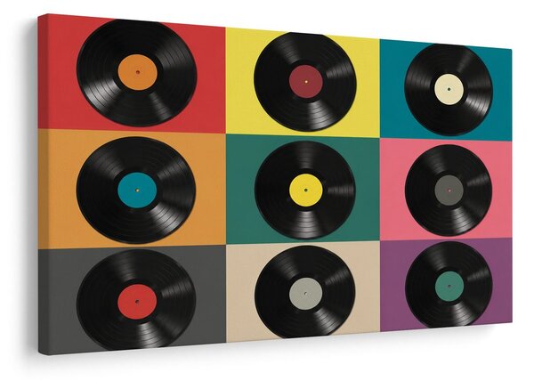 Tablou discuri de vinil retro